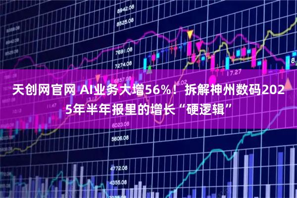 天创网官网 AI业务大增56%！拆解神州数码2025年半年报里的增长“硬逻辑”