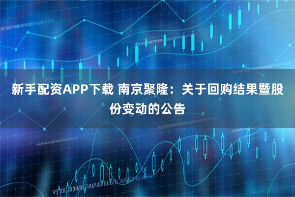 新手配资APP下载 南京聚隆：关于回购结果暨股份变动的公告