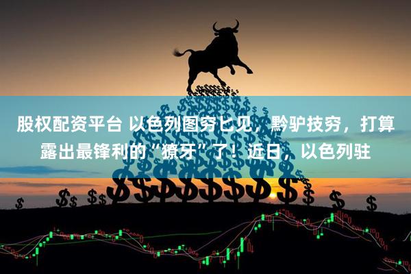 股权配资平台 以色列图穷匕见,黔驴技穷,打算露出最锋利的“獠牙”了!近日,以色列驻