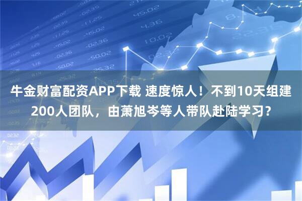 牛金财富配资APP下载 速度惊人!不到10天组建200人团队,由萧旭岑等人带队赴陆学习?